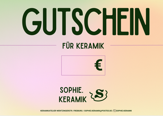 Gutschein: individueller Gutschein für Keramik