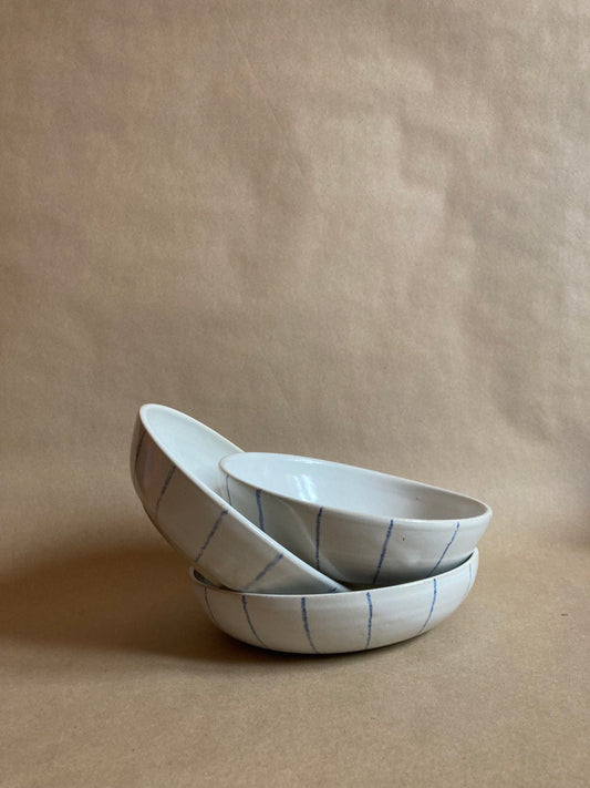 Bowl weiß gestreift